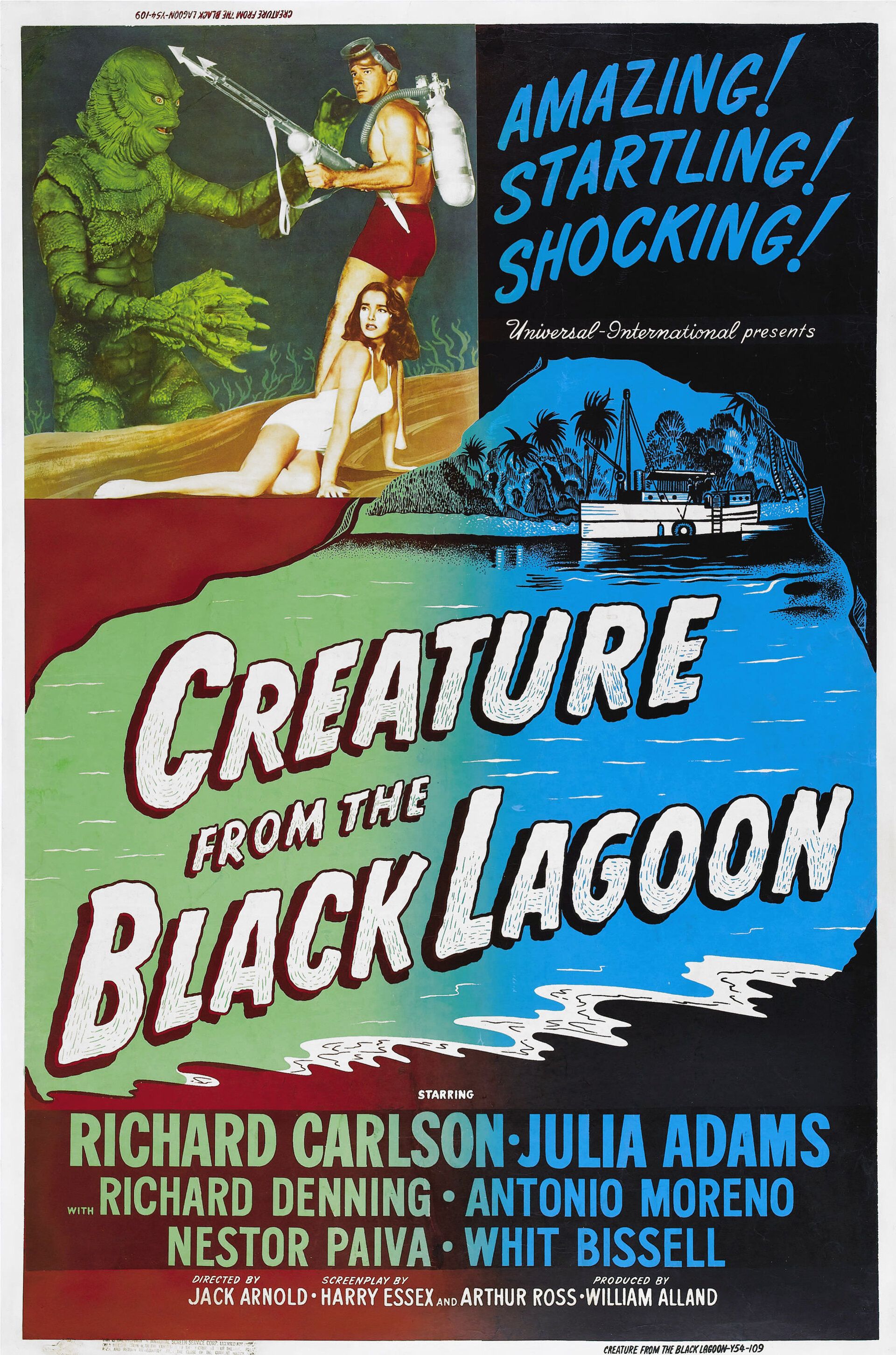 Постер к фильму Тварь из Чёрной Лагуны / Creature from the Black Lagoon (1954) UHD BDRemux 2160p от селезень | 4K | HDR | P
